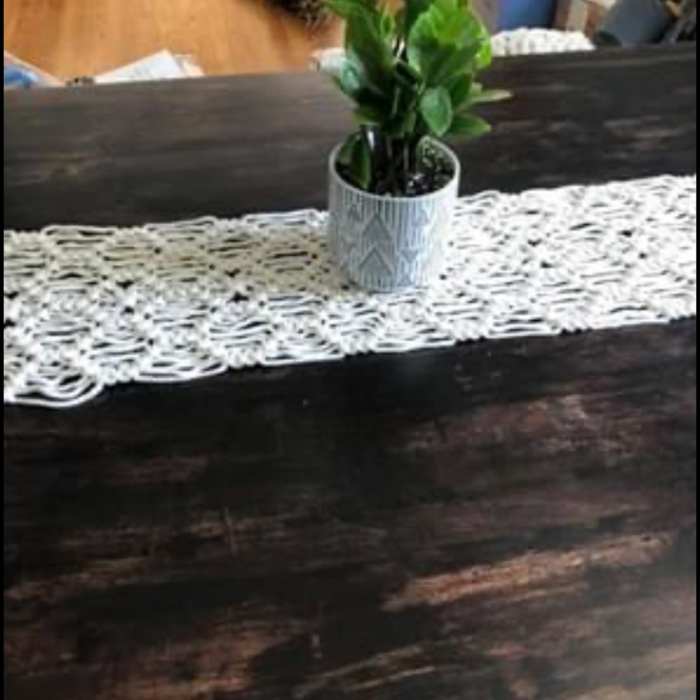 Handmade Macrame Table Runner - Picture 2 of 3